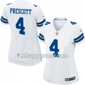 Maillot Femme Dallas Cowboys Dak Prescott 4 Nike Blanc 